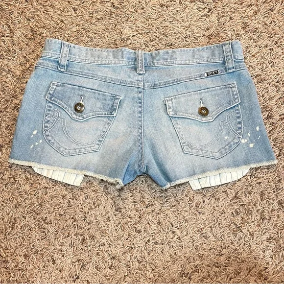 Y2K Roxy Low Rise jeans shorts size 9 - Picture 2 of 9